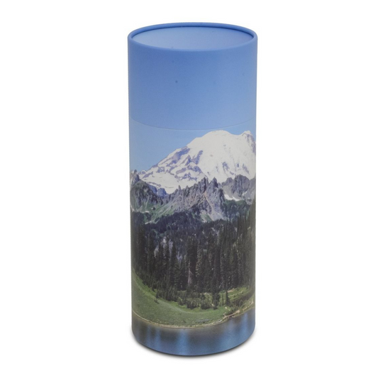 Mountains cylinder urn