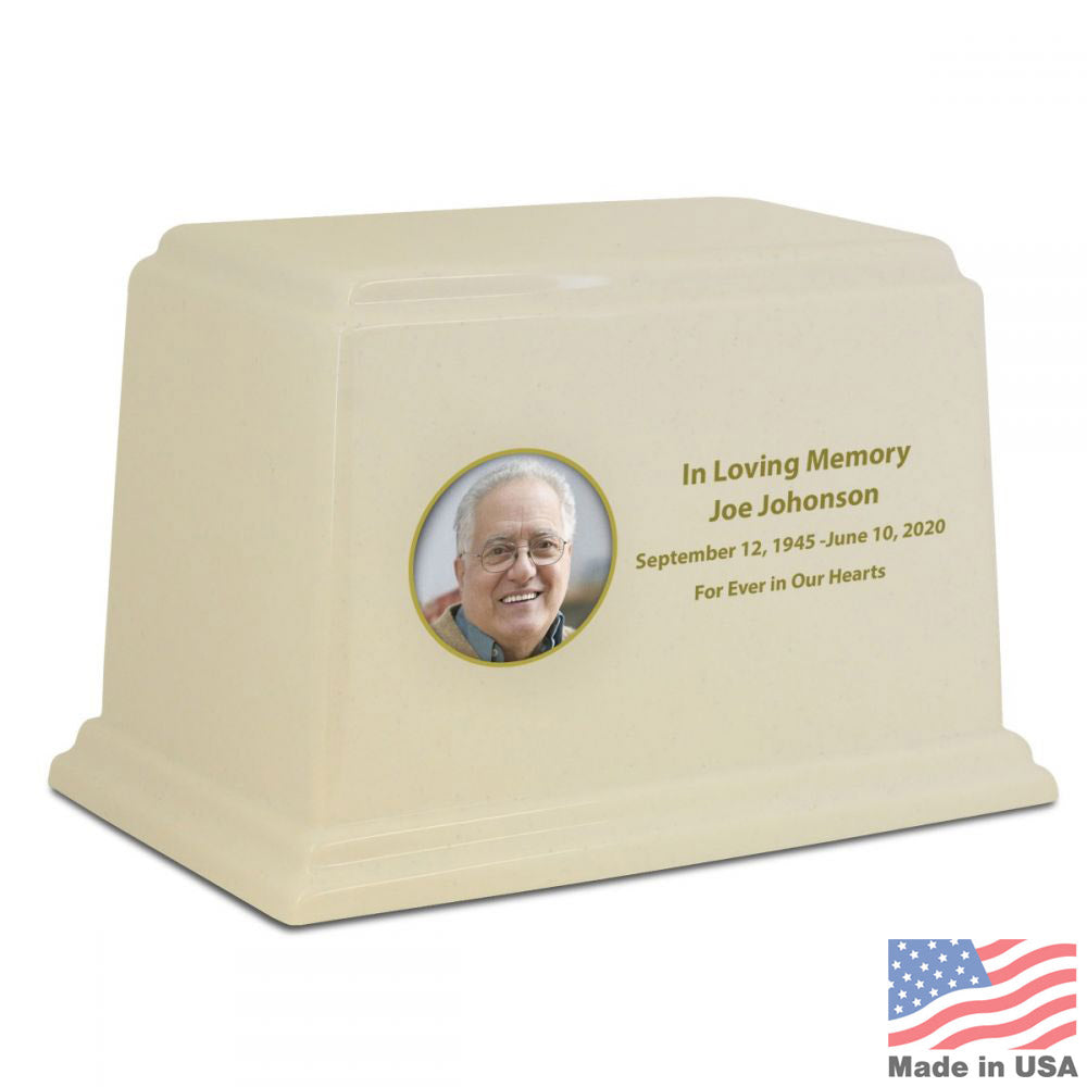 Life Treasured Cream Stone Urn