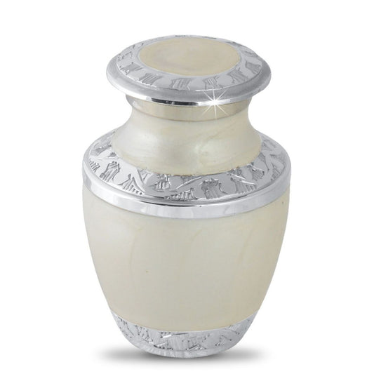 White Floral Metal Keepsake
